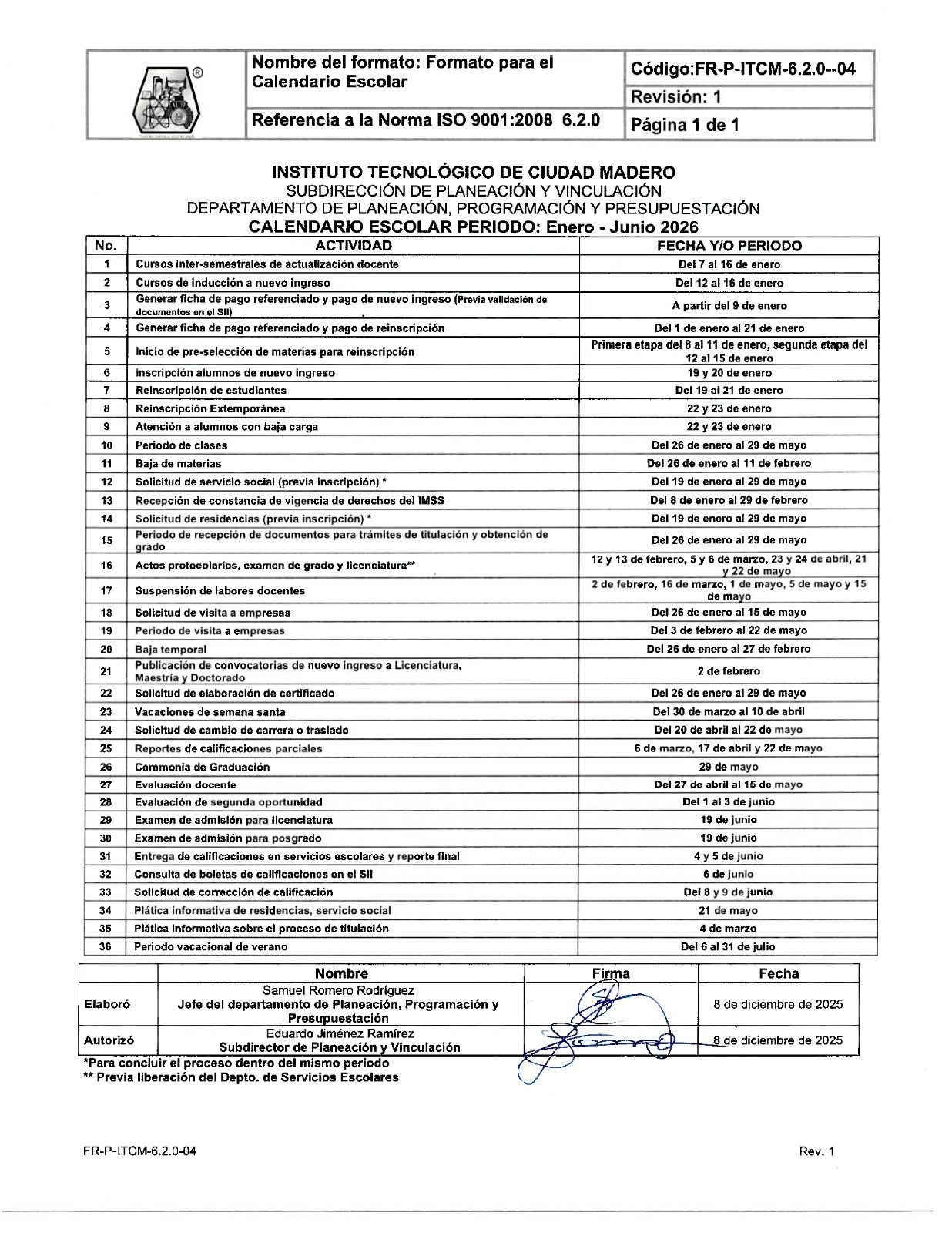 calendario